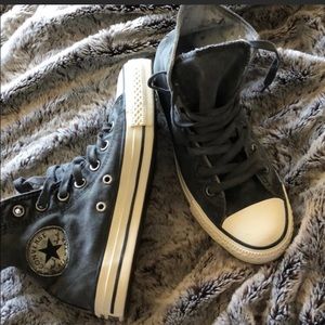 Distressed converse high tops- brand new!